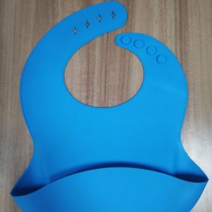 Silicone Slabbetje Blauw – slabber – waterdichte baby slabbetjes – slabben – zachte slab met opvangbakje – Unisex slabbers