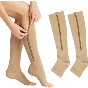 Compressie sokken S/M(35-39) – Compressie sokken zwanger – Compressie sokken met rits – steunkousen kopen – Spatader sokken – Compressie koussen