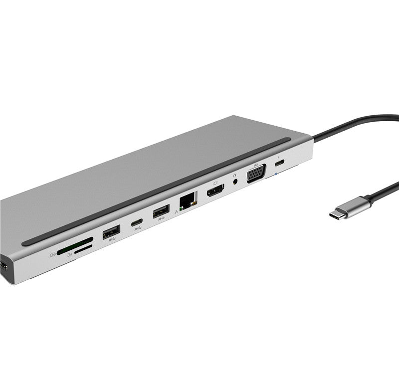 11 in 1 Type-C Hub Adapter van USB C USB3.0 HDMI VGA SD TF PD – USB C Hub1-in-1 USB C Hub Adapter TCH-11 | Type-C kabel Thunderbolt 3 naar 4K UHD HDMI Macbook Pro / Air / iPad / Google Chromebook / Windows / HP / ASUS / Lenovo - Afbeelding 6