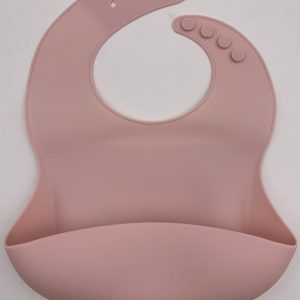 Silicone slabbetje roze – slabber – waterdichte baby slabbetjes – slabben – zachte slab met opvangbakje – Unisex slabbers