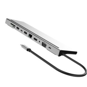 11 in 1 Type-C Hub Adapter van USB C USB3.0 HDMI VGA SD TF PD – USB C Hub1-in-1 USB C Hub Adapter TCH-11 | Type-C kabel Thunderbolt 3 naar 4K UHD HDMI Macbook Pro / Air / iPad / Google Chromebook / Windows / HP / ASUS / Lenovo