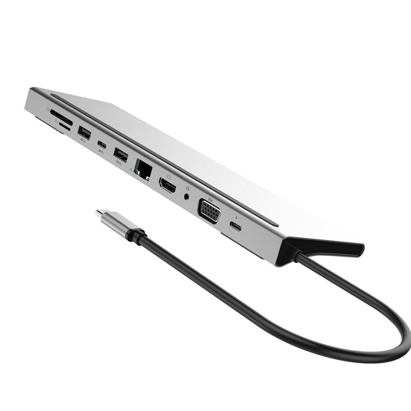 11 in 1 Type-C Hub Adapter van USB C USB3.0 HDMI VGA SD TF PD – USB C Hub1-in-1 USB C Hub Adapter TCH-11 | Type-C kabel Thunderbolt 3 naar 4K UHD HDMI Macbook Pro / Air / iPad / Google Chromebook / Windows / HP / ASUS / Lenovo