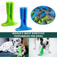 Honden tandenborstel – helpt tandproblemen te voorkomen – kleur blauw maat L - Afbeelding 4